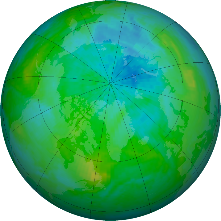 Arctic ozone map for 23 August 2002